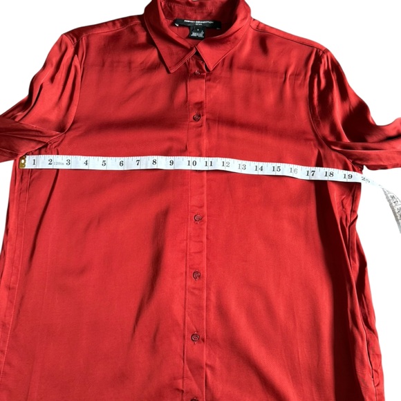 French Connection Satin Button Up Shirt - Picture 4 of 8
